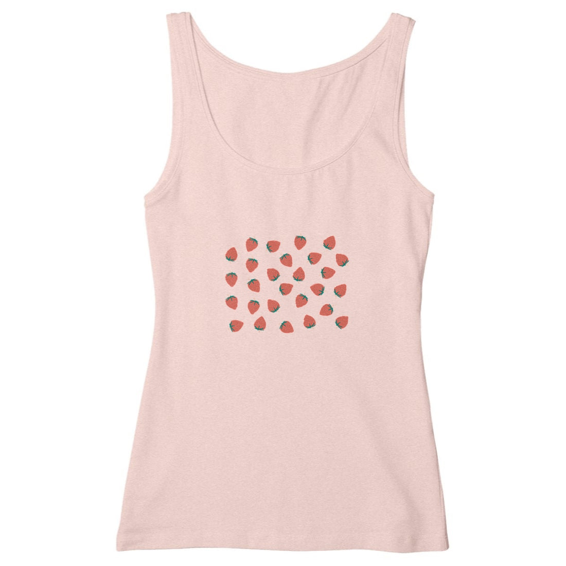 Strawberries Slip Fit Organic Tank Top 