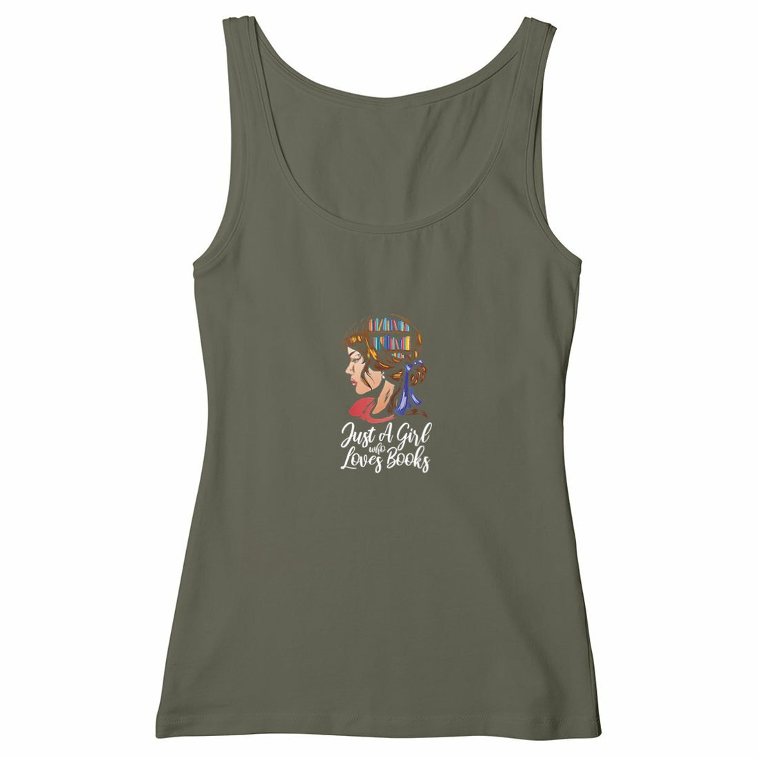 Just A Girl Who Loves Books Slim Fit Organic Tank Top